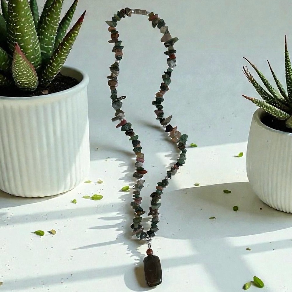 Multicolor Gemstone Necklace - image 1